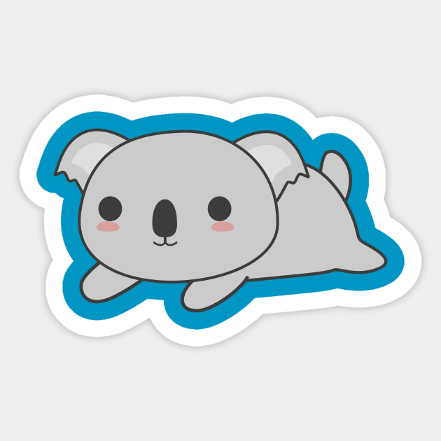 Cute Lazy Koala T-Shirt Sticker by happinessinatee